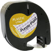 Prestige Cartridge™ Compatible Black on Purple Plaid Plastic Tape (12mm x 4m) for Dymo LetraTag LT110T, LT100H, LT100T, QX50, XR, XM, 2000, Plus - Prestige Cartridge