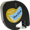 Prestige Cartridge™ Compatible Black on Blue Drop Plastic Tape (12mm x 4m) for Dymo LetraTag LT110T, LT100H, LT100T, QX50, XR, XM, 2000, Plus - Prestige Cartridge