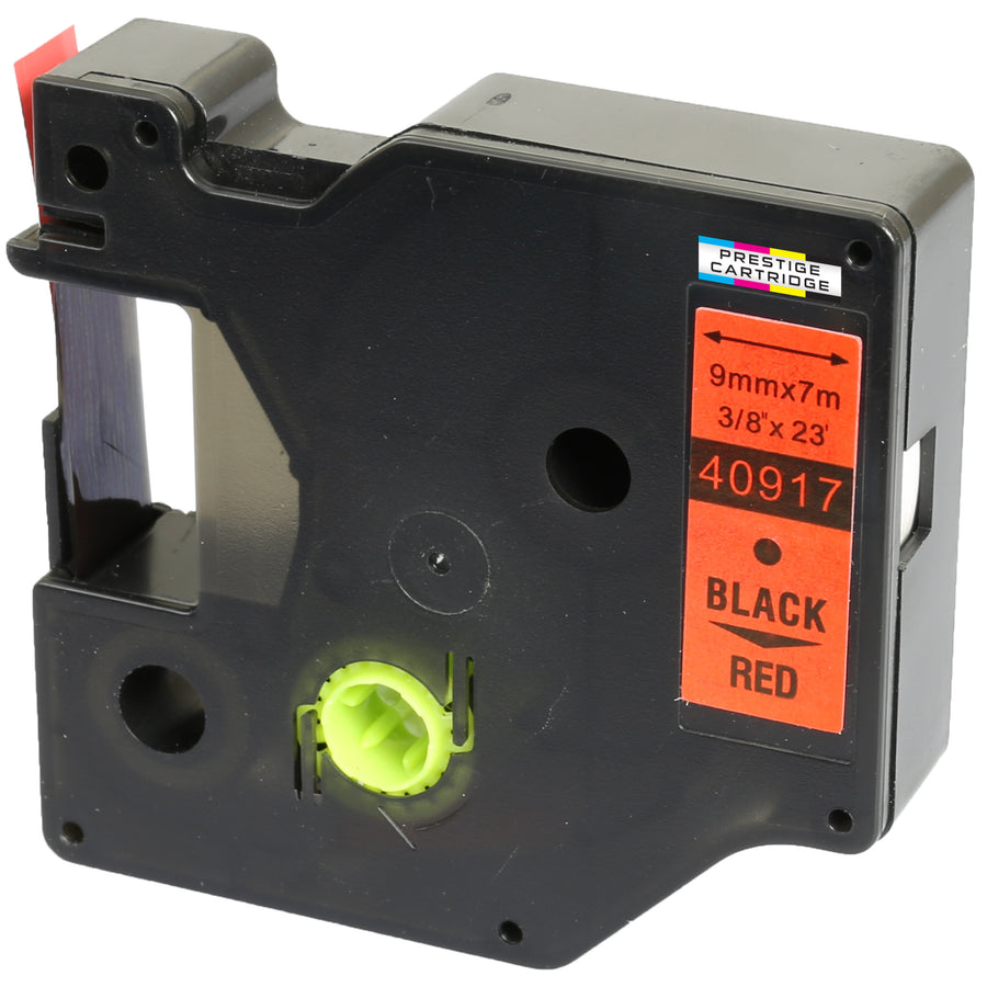 Prestige Cartridge™ Compatible D1 40917 Black on Red Tapes (9mm x 7m) for Electronic Labelmakers - Prestige Cartridge
