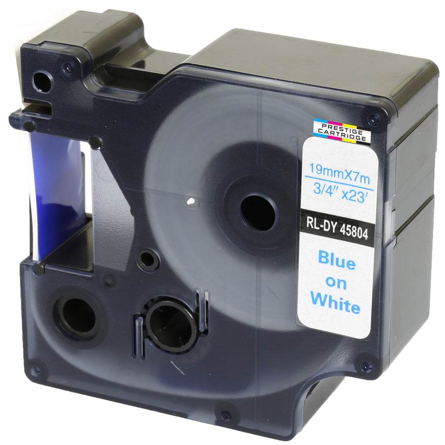Prestige Cartridge™ Compatible D1 45804 Blue on White Tapes (19mm x 7m) for Electronic Labelmakers - Prestige Cartridge