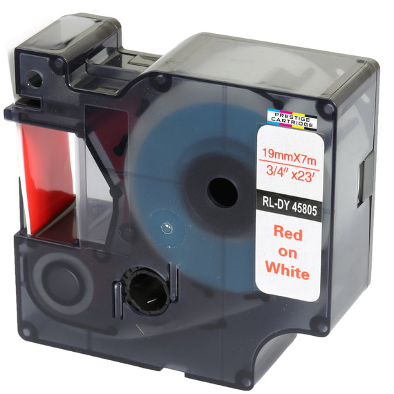 Prestige Cartridge™ Compatible D1 45805 Red on White Tapes (19mm x 7m) for Electronic Labelmakers - Prestige Cartridge