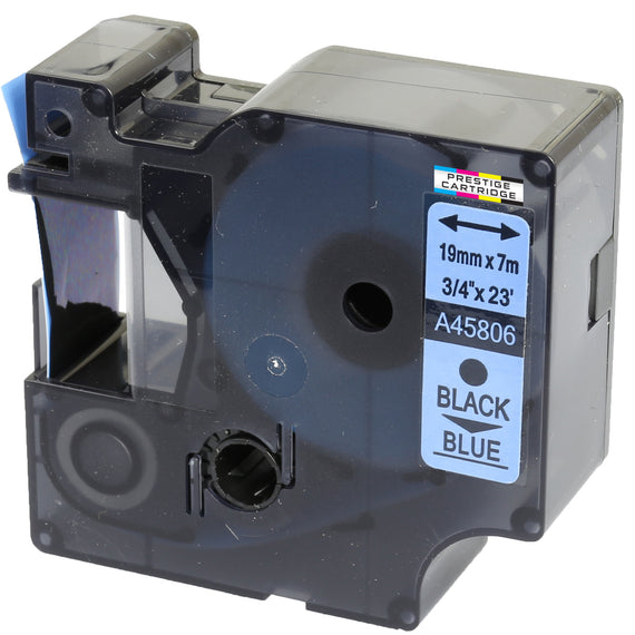 Prestige Cartridge™ Compatible D1 45806 Black on Blue Tapes (19mm x 7m) for Electronic Labelmakers - Prestige Cartridge