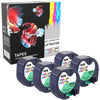 Prestige Cartridge™ Compatible LetraTag 91204 Black on Green Plastic Tapes (12mm x 4m) for LetraTag LT110T, LT100H, LT100T, QX50, XR - Prestige Cartridge