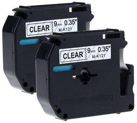 Prestige Cartridge™ Compatible MK121 Black on Clear Tapes Cartridge (9mm x 8m) for Brother P-Touch Label Printers - Prestige Cartridge