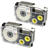 Prestige Cartridge™ Compatible Ribbon Casio XR-12WE XR-12WE1 Black on White Label Tapes (12mm x 8m) for Casio Label Printing Machines - Prestige Cartridge