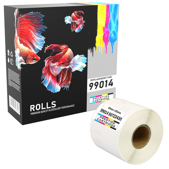 Prestige Cartridge™ Compatible 99014 White Standard Address Labels Rolls (220 Labels per Roll) for Dymo LabelWriter & Seiko Smart Label Printers (54mm x 101mm) - Prestige Cartridge