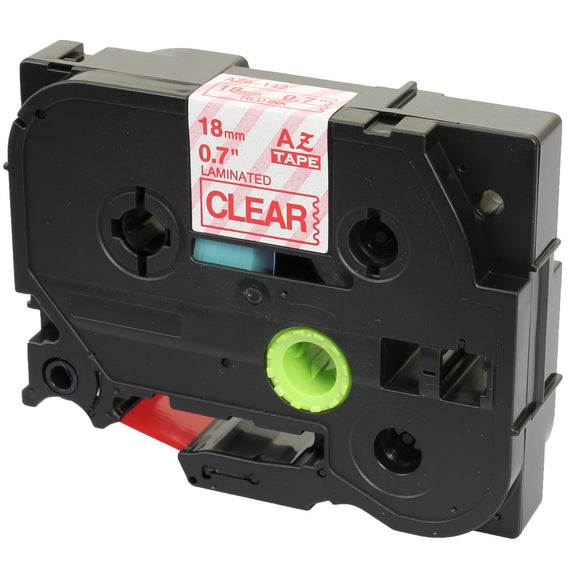 Prestige Cartridge™ Compatible TZ-142/TZe-142 Red on Clear Label Tapes (18mm x 8m) for Brother P-Touch Label Printing Machines - Prestige Cartridge