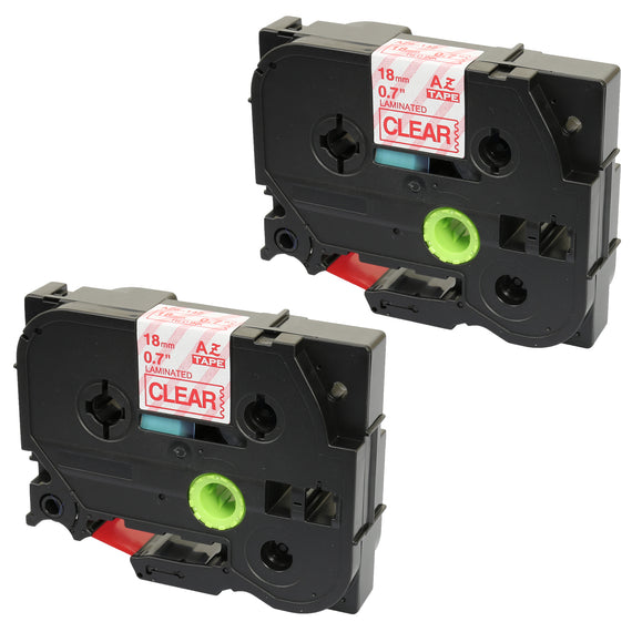 Prestige Cartridge™ Compatible TZ-142/TZe-142 Red on Clear Label Tapes (18mm x 8m) for Brother P-Touch Label Printing Machines - Prestige Cartridge