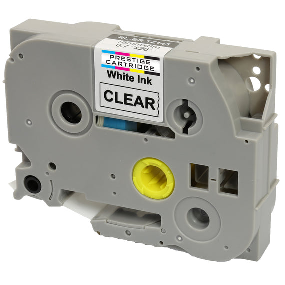 Prestige Cartridge™ Compatible TZ-145/TZe-145 White on Clear Label Tapes (18mm x 8m) for Brother P-Touch Label Printing Machines - Prestige Cartridge
