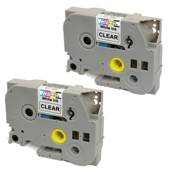 Prestige Cartridge™ Compatible TZ-145/TZe-145 White on Clear Label Tapes (18mm x 8m) for Brother P-Touch Label Printing Machines - Prestige Cartridge