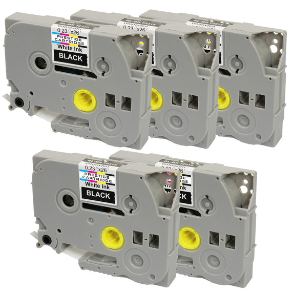 Prestige Cartridge™ Compatible TZ-315/TZe-315 White on Black Label Tapes (6mm x 8m) for Brother P-Touch Label Printing Machines - Prestige Cartridge