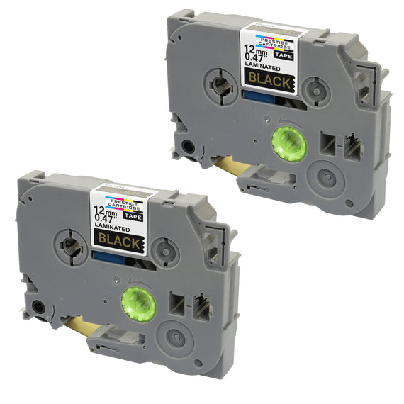 Prestige Cartridge™ Compatible TZ-334/TZe-334 Gold on Black Label Tapes (12mm x 8m) for Brother P-Touch Label Printing Machines - Prestige Cartridge