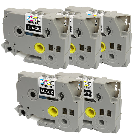 Prestige Cartridge™ Compatible TZ-345/TZe-345 White on Black Label Tapes (18mm x 8m) for Brother P-Touch Label Printing Machines - Prestige Cartridge