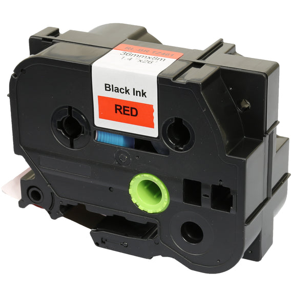 Prestige Cartridge™ Compatible TZ-461/TZe-461 Black on Red Label Tapes (36mm x 8m) for Brother P-Touch Label Printing Machines - Prestige Cartridge