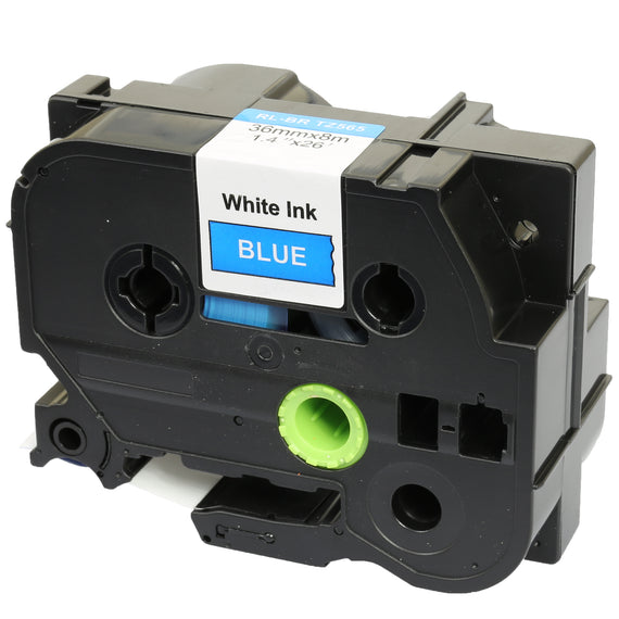 Prestige Cartridge™ Compatible TZ-565/TZe-565 White on Blue Label Tapes (36mm x 8m) for Brother P-Touch Label Printing Machines - Prestige Cartridge