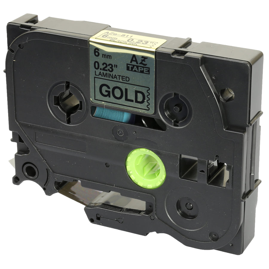 Prestige Cartridge™ Compatible TZ-811/TZe-811 Black on Gold Label Tapes (6mm x 8m) for Brother P-Touch Label Printing Machines - Prestige Cartridge