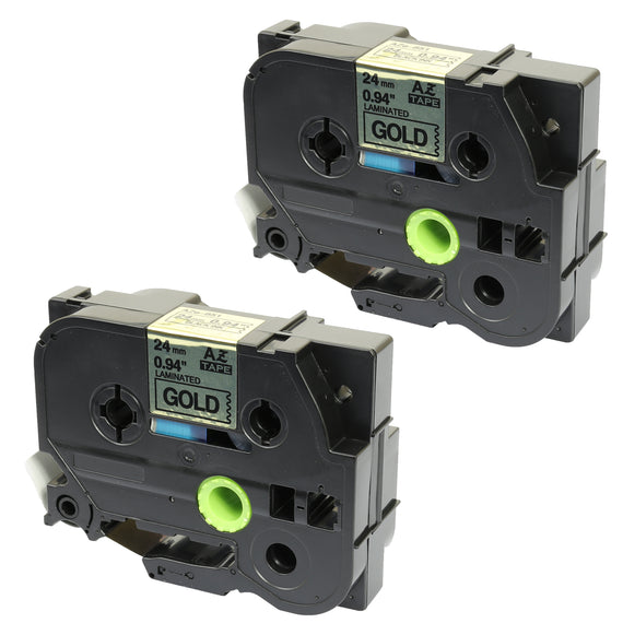 Prestige Cartridge™ Compatible TZ-851/TZe-851 Black on Gold Label Tapes (24mm x 8m) for Brother P-Touch Label Printing Machines - Prestige Cartridge