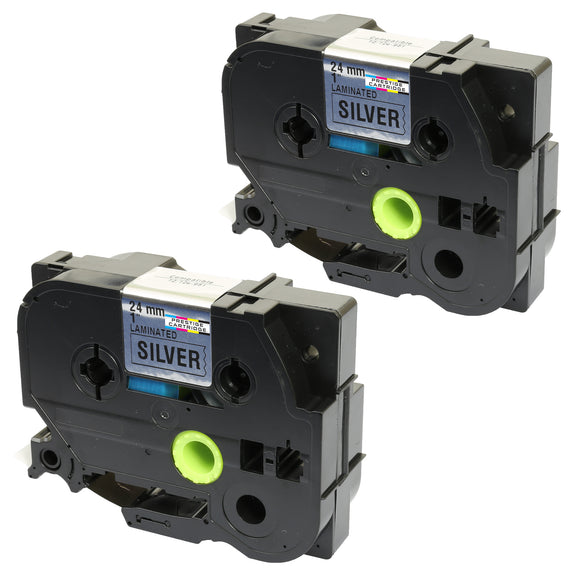 Prestige Cartridge™ Compatible TZ-951/TZe-951 Black on Silver Label Tapes (24mm x 8m) for Brother P-Touch Label Printing Machines - Prestige Cartridge