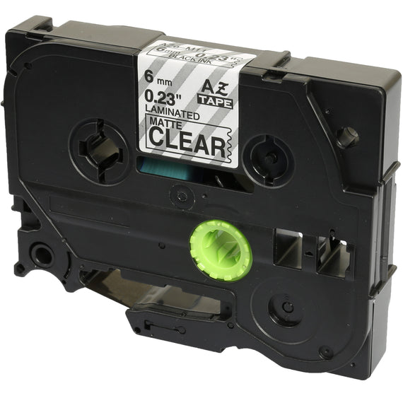 Prestige Cartridge™ Compatible TZ-M11 TZe-M11 Black on Matte Clear Label Tapes (6mm x 8m) for Brother P-Touch Label Printing Machines - Prestige Cartridge