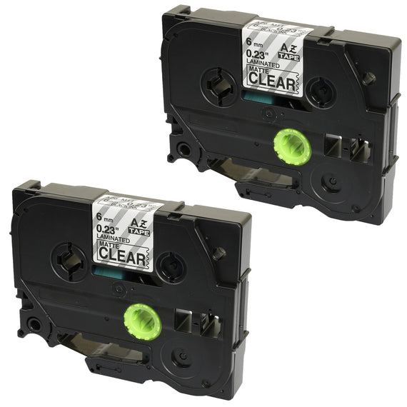 Prestige Cartridge™ Compatible TZ-M11 TZe-M11 Black on Matte Clear Label Tapes (6mm x 8m) for Brother P-Touch Label Printing Machines - Prestige Cartridge