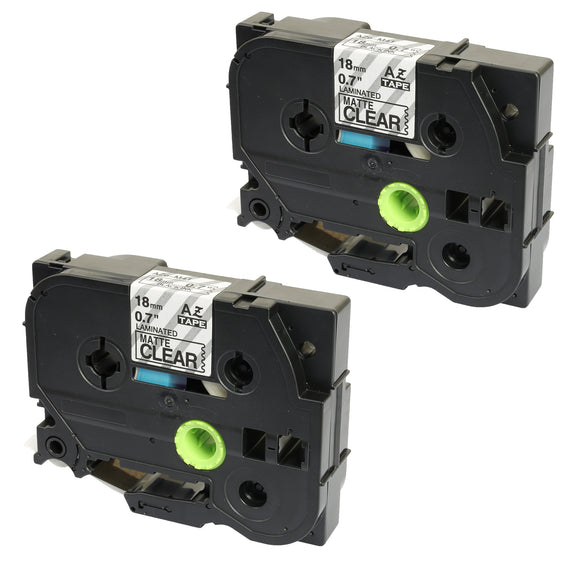 Prestige Cartridge™ Compatible TZ-M41 TZe-M41 Black on Matte Clear Label Tapes (18mm x 8m) for Brother P-Touch Label Printing Machines - Prestige Cartridge