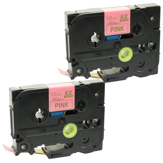 Prestige Cartridge™ Compatible TZeRE34 Gold on Pink Label Tape (12mm x 4m) for Brother P-Touch Serial Label Printing Machines - Prestige Cartridge