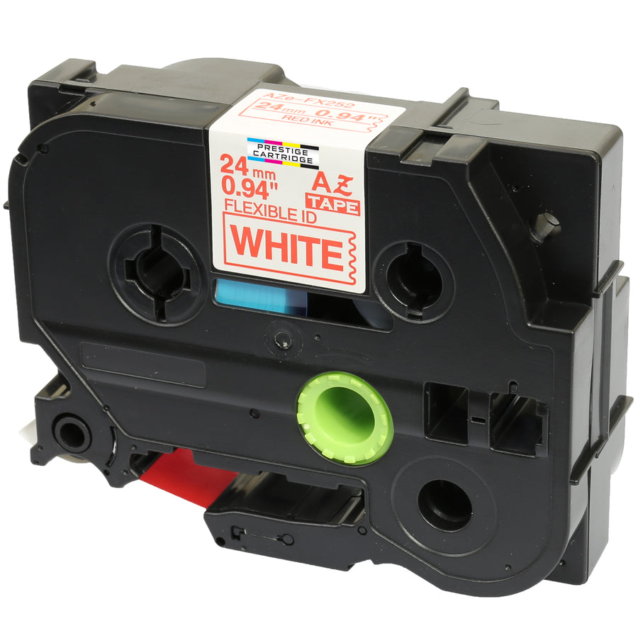 Prestige Cartridge™ Compatible TZ-FX252 TZe-FX252 Red on White Label Tapes (24mm x 8m) for Brother P-Touch Label Printing Machines - Prestige Cartridge