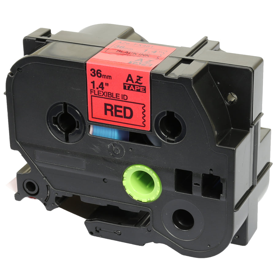 Prestige Cartridge™ Compatible TZ-FX461 TZe-FX461 Black on Red Flexible Label Tapes (36mm x 8m) for Brother P-Touch Label Printing Machines - Prestige Cartridge