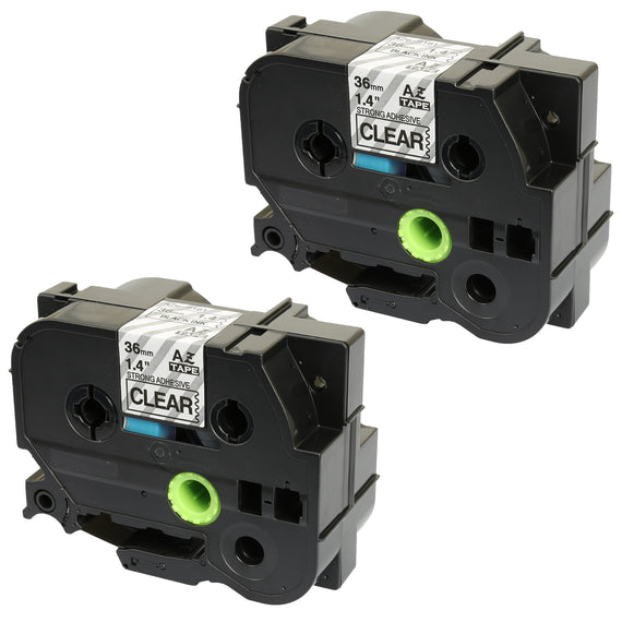 Prestige Cartridge™ Compatible TZ-S161 TZe-S161 Black on Clear Extra Strength Adhesive Label Tapes (36mm x 8m) for Brother P-Touch Label Printing Machines - Prestige Cartridge