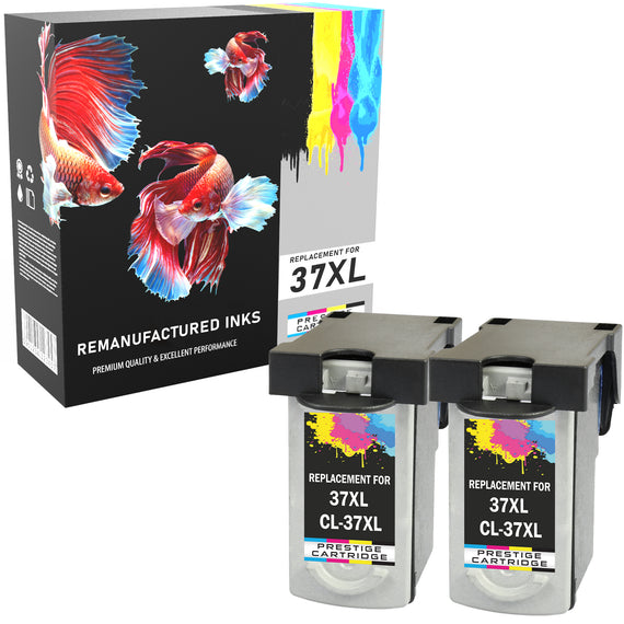 Prestige Cartridge™ Remanufactured Canon PG-37 & CL-38 Ink Cartridges for Canon  Pixma iP1800, iP1900, iP2500, iP2600, MP140, MP190, MP210, MP220, MP470, MX300, MX310 - Prestige Cartridge