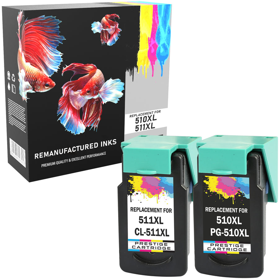 Prestige Cartridge™ Remanufactured Canon PG-510 & CL-511 Ink Cartridges for Canon  Pixma iP2700, iP2702, MP230, MP240, MP250, MP252, MP260, MP270, MP272, MP280, MP282, MP480, MP490, MP492, MP495, MP499, MX320, MX330, MX340, MX350, MX410, MX420 - Prestige Cartridge