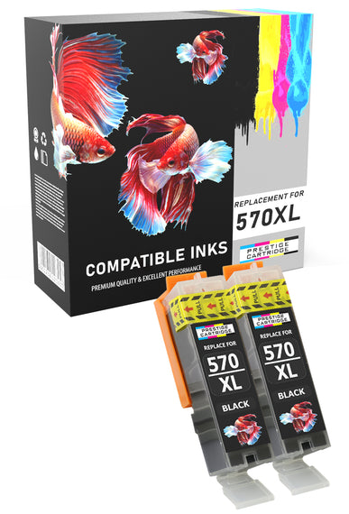 Prestige Cartridge™ Compatible PGI-570XL Ink Cartridges for Canon Pixma MG5700, MG5750, MG5751, MG5752, MG5753, MG6800, MG6850, MG6851, MG6852, MG6853, MG7750, MG7751, MG7752, MG7753, TS5050, TS5051, TS5053, TS5055, TS6050, TS6051, TS6052 - Prestige Cartridge