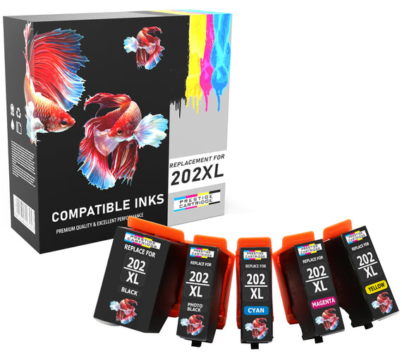 Prestige Cartridge™ Compatible 202 XL 202XL Ink Cartridges for Epson Expression Premium XP-6000, XP-6005 - Prestige Cartridge