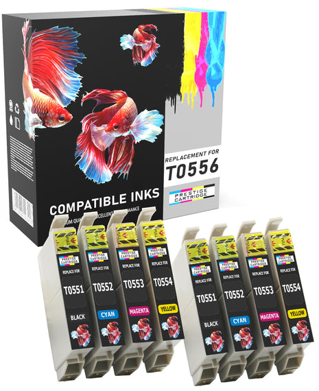 Prestige Cartridge™ Compatible T0555 Ink Cartridges for Epson Stylus Photo R240, R245, RX400, RX420, RX425, RX430, RX450, RX520 - Prestige Cartridge