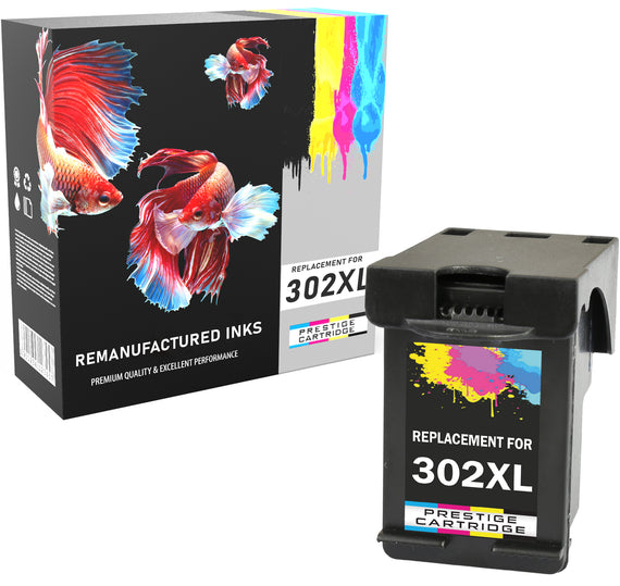 Prestige Cartridge™ Remanufactured HP 302XL Ink Cartridges for HP Officejet 3830, 3831, 3832, 3833, 3834, 3835, 4650, 4651, 4652, 4654, 4655, 4656, 4658, 5230, Deskjet 1110, 2130, 2132, 2134, 3630, 3632, 3633, 3634, 3636, 3637, 3638, 3639, Envy 4511 - Prestige Cartridge