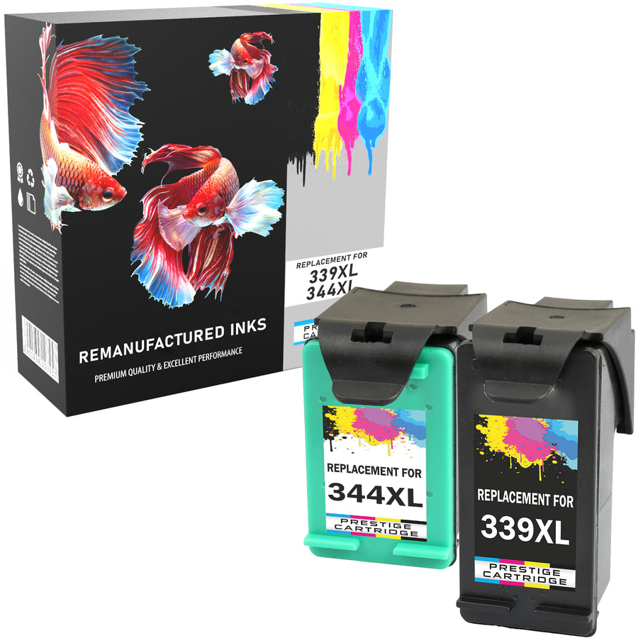 Prestige Cartridge™ Remanufactured HP339 & HP344 Ink Cartridges for HP  Deskjet 5740, 5745, 5940, 5950, 6520, 6540, 6540d, 6620, 6840, 6940, 6980, 9800, 9800d Officejet 7313, 7410, 7413, Pro K7100, Pro K7103, Pro K7108 Photosmart 2570, 2573, 2575 - Prestige Cartridge