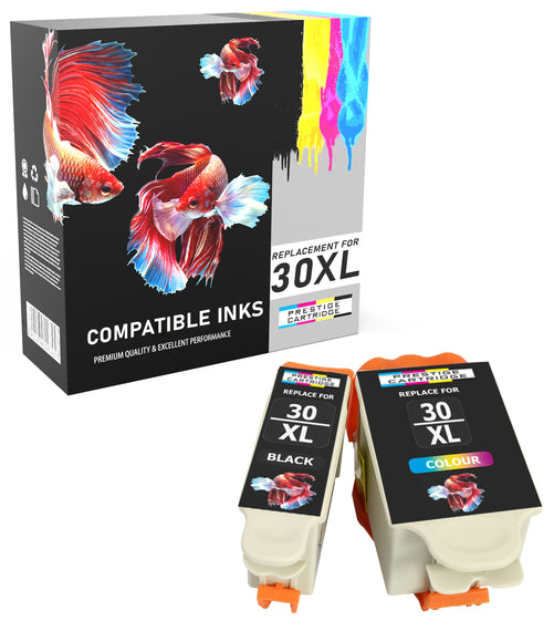 Prestige Cartridge™ Compatible 30XL Ink Cartridges for Kodak  ESP C100, C110, C115, C300, C310, C315, C330, C360, 1.2, 3.2, 3.2S, Office 2100, 2150, 2170 All-in-One, Hero 3.1, 5.1 All-in-One - Prestige Cartridge