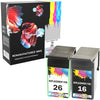 Prestige Cartridge™ Remanufactured Lexmark No.16 & No.26 Ink Cartridges for Lexmark  i3, X1100, X1110, X1130, X1140, X1150, X1155, X1160, X1170, X1180, X1185, X1190 All-in-One, X1240, X1250, X1270, X1290, X2230, X2240, X2250, X72, X74 - Prestige Cartridge