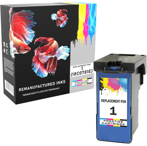 Prestige Cartridge™ Remanufactured Lexmark No.1 Ink Cartridges for Lexmark X2300, X2310, X2315, X2320, X2330, X2340, X2350, X2360, X2370, X2380, X2390, X2450, X2460, X2465, X2470, X2480, X3450, X3470, X3480, Z730, Z735 - Prestige Cartridge