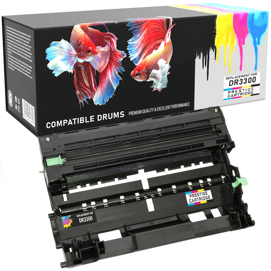 Prestige Cartridge™ Compatible DR3300 Black Laser Drum Units for Brother DCP-8110DN, DCP-8250DN, HL-5440D, HL-5450DN, HL-5450DNT, HL-5470DW, HL-6180DW, HL-6180DWT, MFC-8510DN, MFC-8520DN, MFC-8950DW - Prestige Cartridge