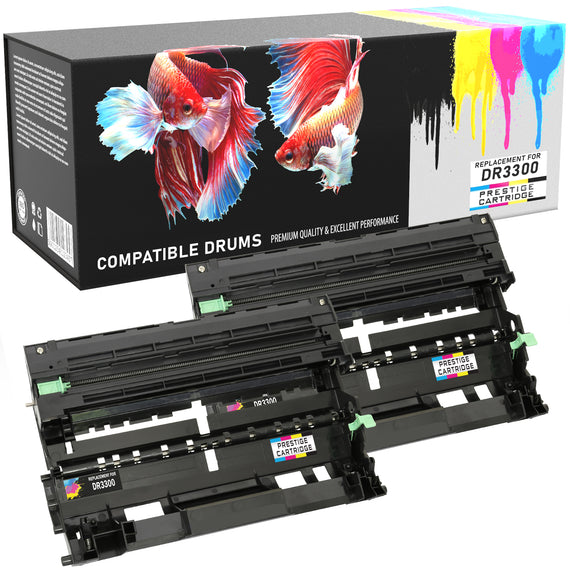 Prestige Cartridge™ Compatible DR3300 Black Laser Drum Units for Brother DCP-8110DN, DCP-8250DN, HL-5440D, HL-5450DN, HL-5450DNT, HL-5470DW, HL-6180DW, HL-6180DWT, MFC-8510DN, MFC-8520DN, MFC-8950DW - Prestige Cartridge