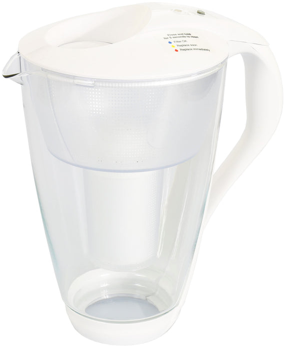 Water Filter Glass Jug Dafi Crystal Classic 2.0L with Free Filter Cartridge - White - Prestige Cartridge