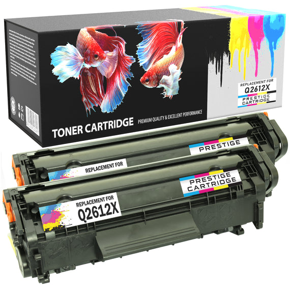 Prestige Cartridge™ Compatible Q2612X Laser Toner Cartridges for HP LaserJet 1010, 1012, 1015, 1018, 1020, 1020 Plus, 1022, 1022N, 1022NW, 3015, 3015AIO, 3020, 3020AIO, 3030, 3030AIO, 3050, 3050AIO, 3052, 3052AIO, 3055, M1005 MFP - Prestige Cartridge