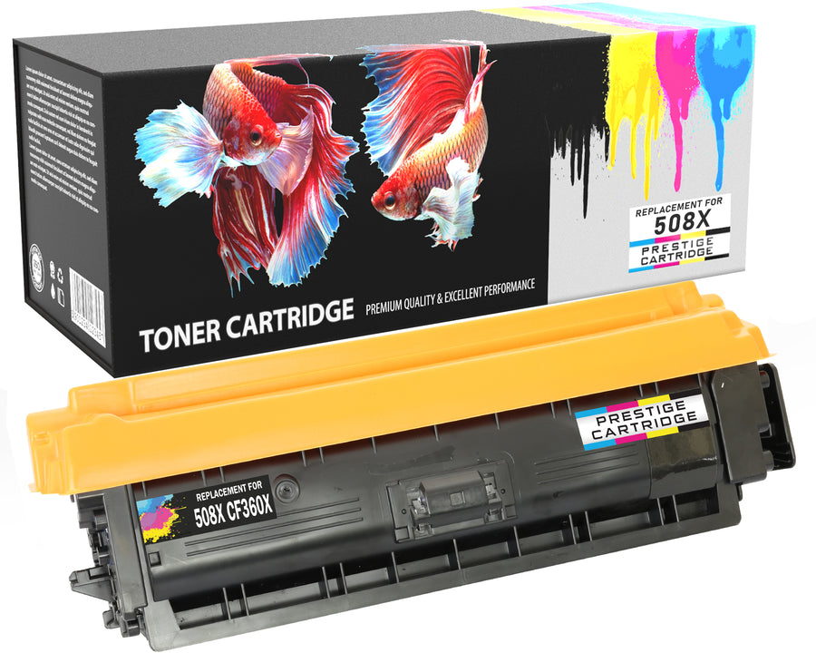 Prestige Cartridge™ Compatible 508X (CF360X, CF361X, CF362X, CF363X) Laser Toner Cartridges for HP LaserJet Enterprise M552dn M553n M553dn M553x M553dh MFP M577dn M577f Flow MFP M577c M577z - Prestige Cartridge