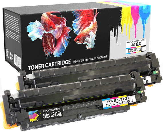 Prestige Cartridge™ Compatible 410X (CF410X, CF411X, CF412X, CF413X) Laser Toner Cartridges for HP Color LaserJet Pro MFP M377dw M477dw M477fdn M477fdw M477fnw M477nw M452dn M452nw M452dw - Prestige Cartridge