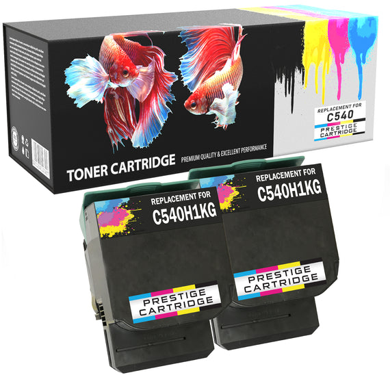 Prestige Cartridge™ Compatible C540 Laser Toner Cartridges for Lexmark C540n, C543dn, C544dn, C544dtn, C544dw, C544n, C546dtn, X543dn, X544dn, X544dtn, X544dw, X544n, X546dtn - Prestige Cartridge