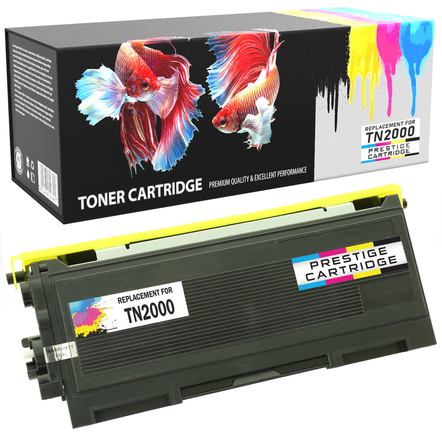 Prestige Cartridge™ Compatible TN2000 Laser Toner Cartridges for Brother DCP-7010, DCP-7010L, DCP-7020, DCP-7025, FAX-2820, FAX-2920, HL-2030, HL-2032, HL-2040, HL-2050, HL-2070, HL-2070N, HL-6050D, HL-6050DN, MFC-7220, MFC-7225N, MFC-7420, MFC-7820 - Prestige Cartridge