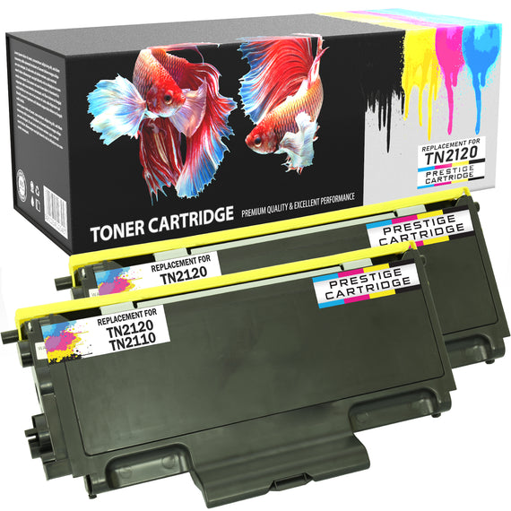 Prestige Cartridge™ Compatible TN2110 Laser Toner Cartridges for Brother DCP-7030, DCP-7040, DCP-7045N, HL-2140, HL-2150, HL-2150N, HL-2170, HL-2170W, MFC-7320, MFC-7340, MFC-7345DN, MFC-7440N, MFC-7840W - Prestige Cartridge