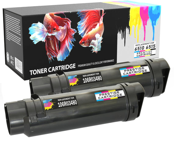 Prestige Cartridge™ Compatible 106R03480 Laser Toner Cartridges for Xerox Phaser 6510, 6510dn, 6510n, WorkCentre 6515, 6515dn, 6515dni, 6515dnw, 6515n, 6515nw - Prestige Cartridge